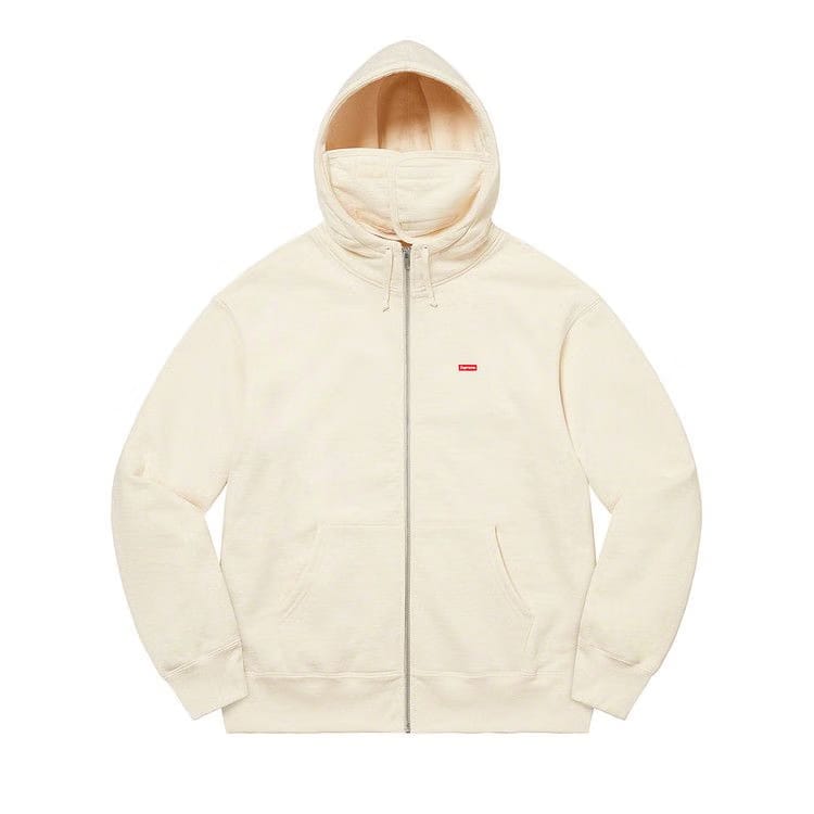 Supreme Small Box Facemask Zip Up Hoodie Natural