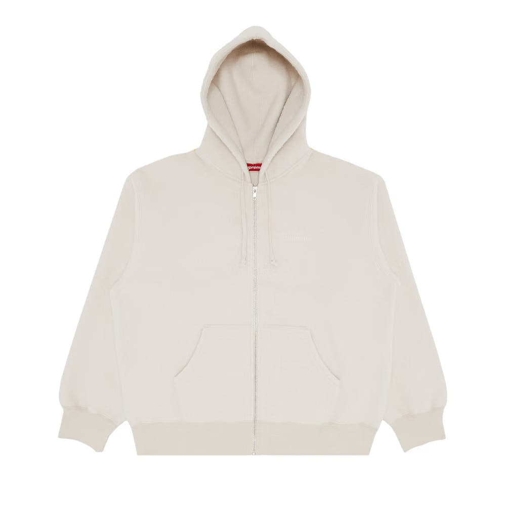 Supreme Pilled Zip Up Hoodie Stone