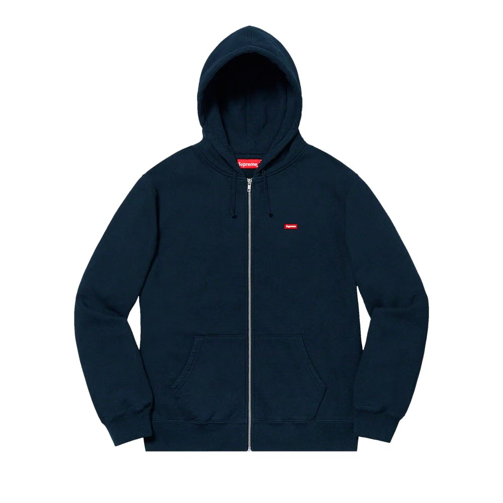 Supreme Small Box Zip Up Sweatshirt Navy