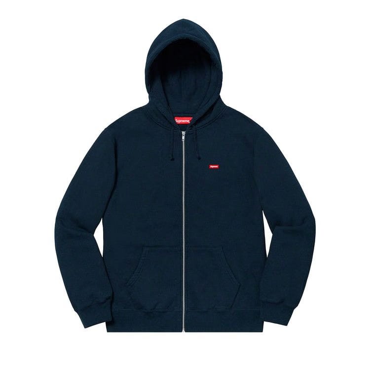Supreme Small Box Zip Up Sweatshirt Navy