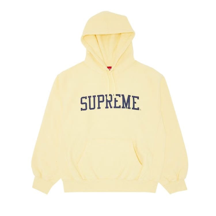 Supreme Varsity Hoodie Light Yellow