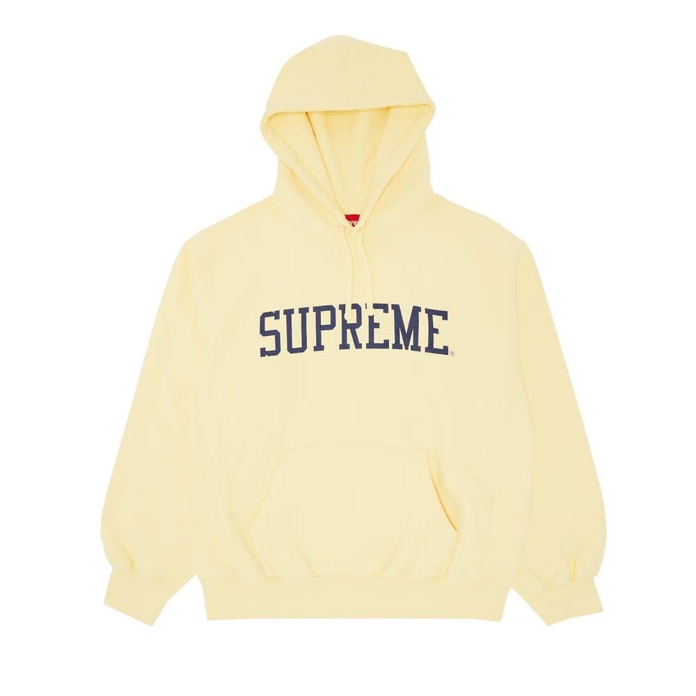 Supreme Varsity Hoodie Light Yellow