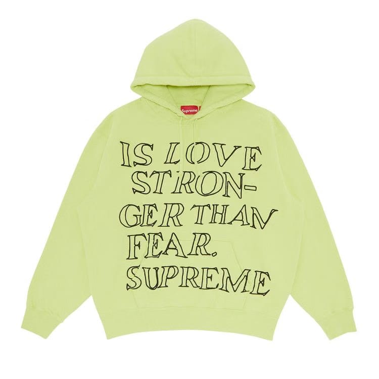 Supreme Stronger Than Fear Hoodie Lime
