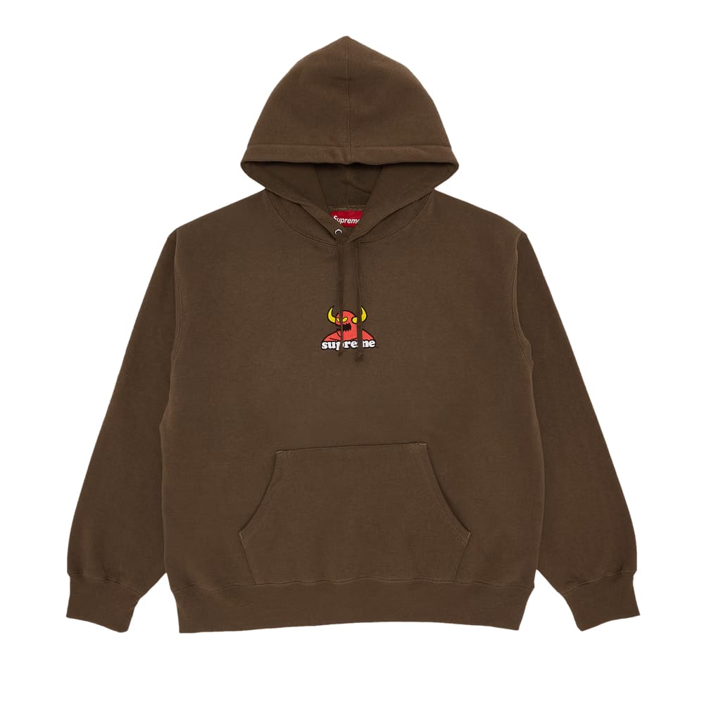 Supreme x Toy Machine Hoodie Dusty Brown