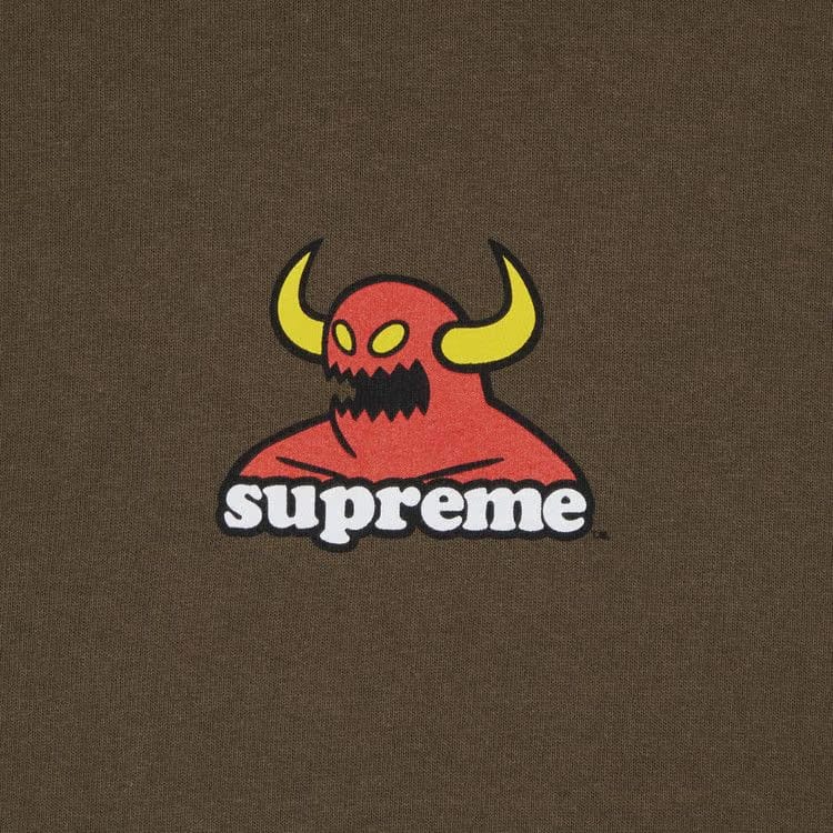 Supreme x Toy Machine Hoodie Dusty Brown