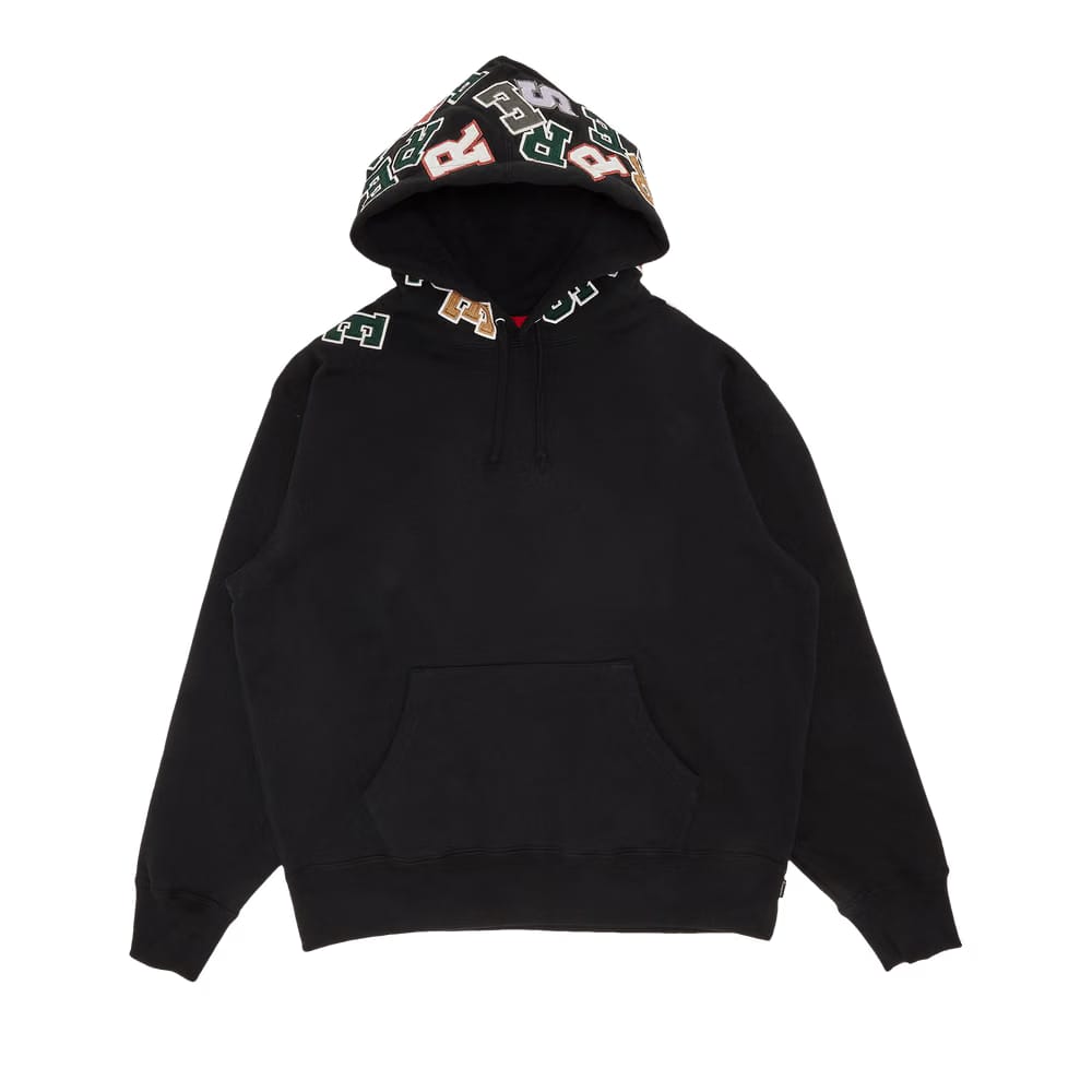 Supreme Scattered Appliqué Hoodie Black