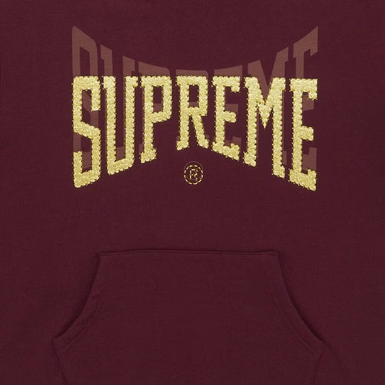 Supreme Rhinestone Shadow Hoodie Burgundy