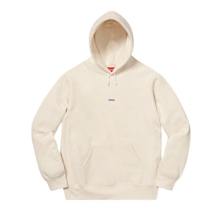 Supreme Micro Logo Hoodie Natural