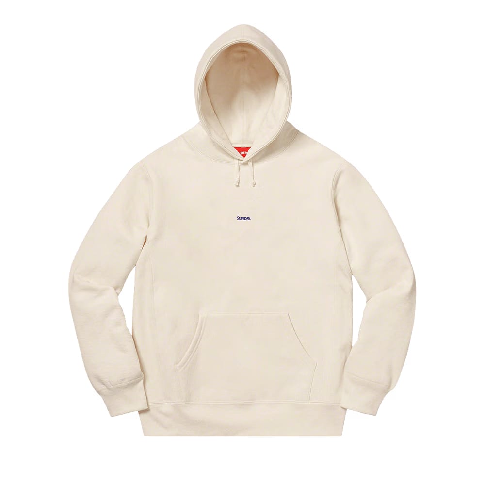 Supreme Micro Logo Hoodie Natural