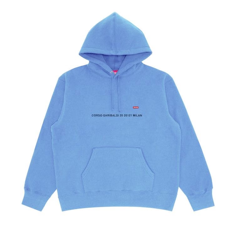 Supreme Shop Small Box Hoodie - Milan Pale Blue