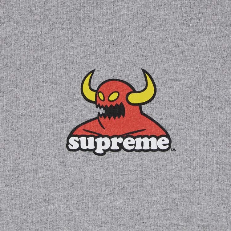 Supreme x Toy Machine Hoodie Heather Grey