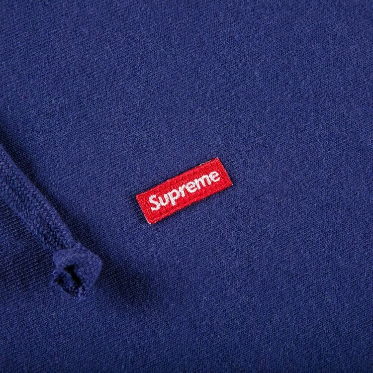 Supreme Small Box Hoodie Washed Navy