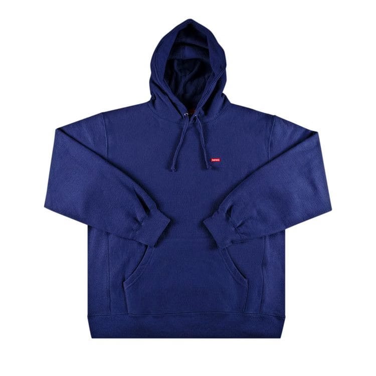 Supreme Small Box Hoodie Washed Navy