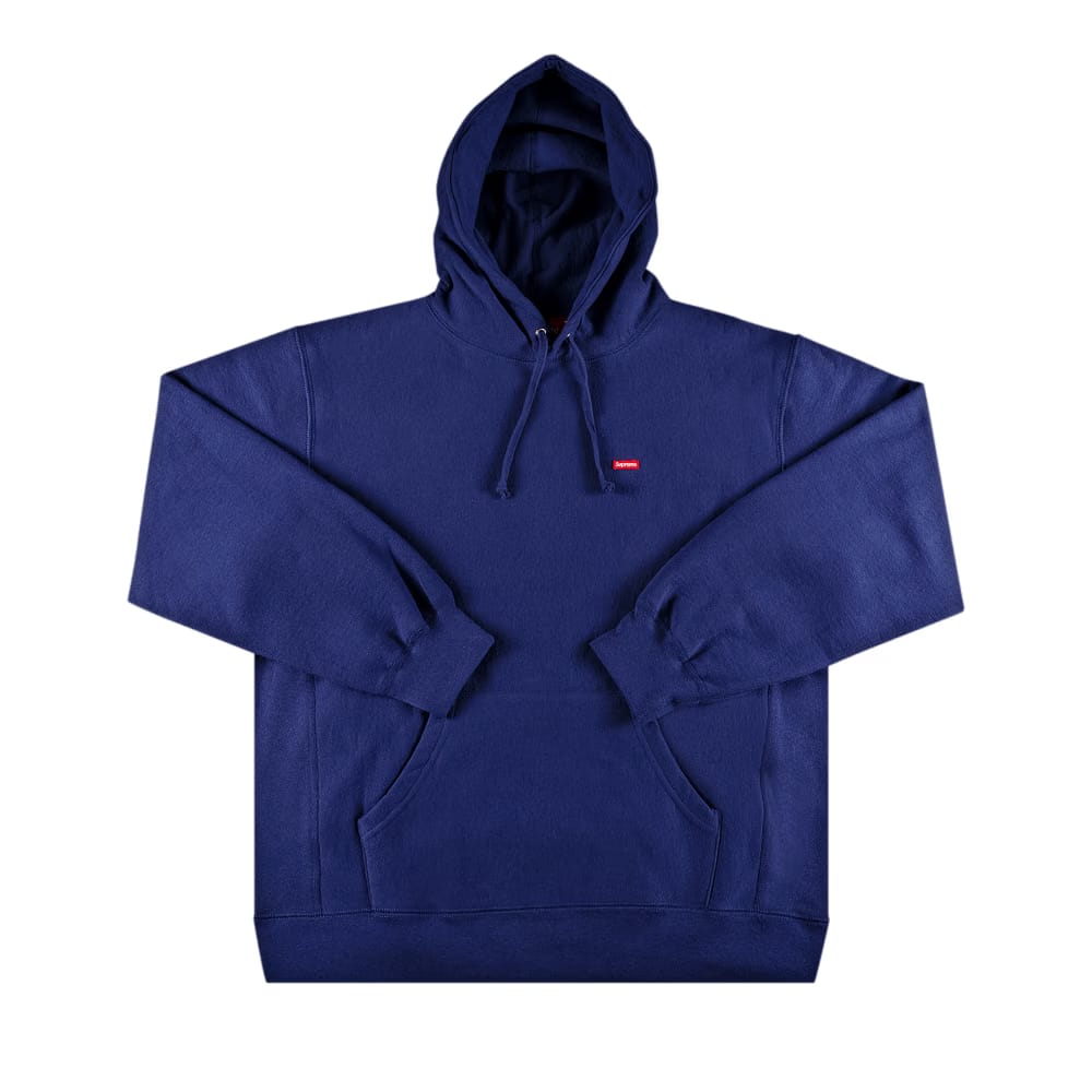 Supreme Small Box Hoodie Washed Navy