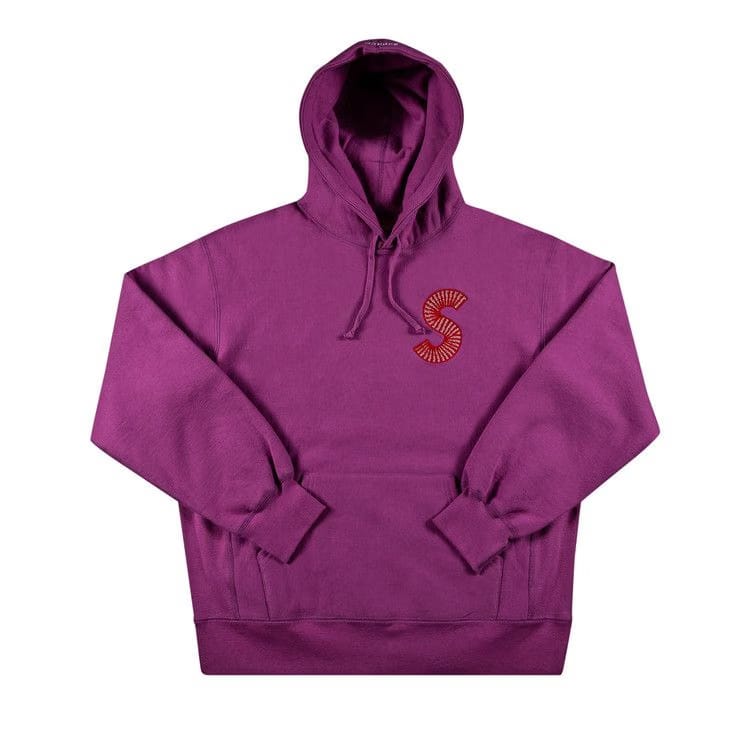 Supreme S Logo Hoodie Bright Purple