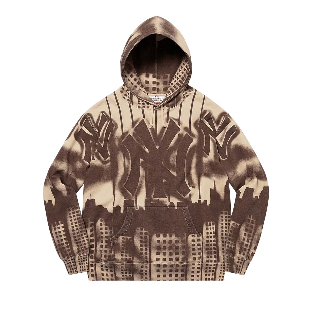 Supreme x New York Yankees Airbrush Hoodie Clay