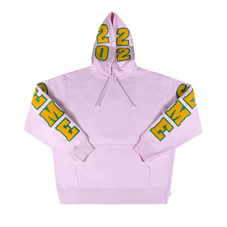 Supreme Team Chenille Hoodie Light Pink