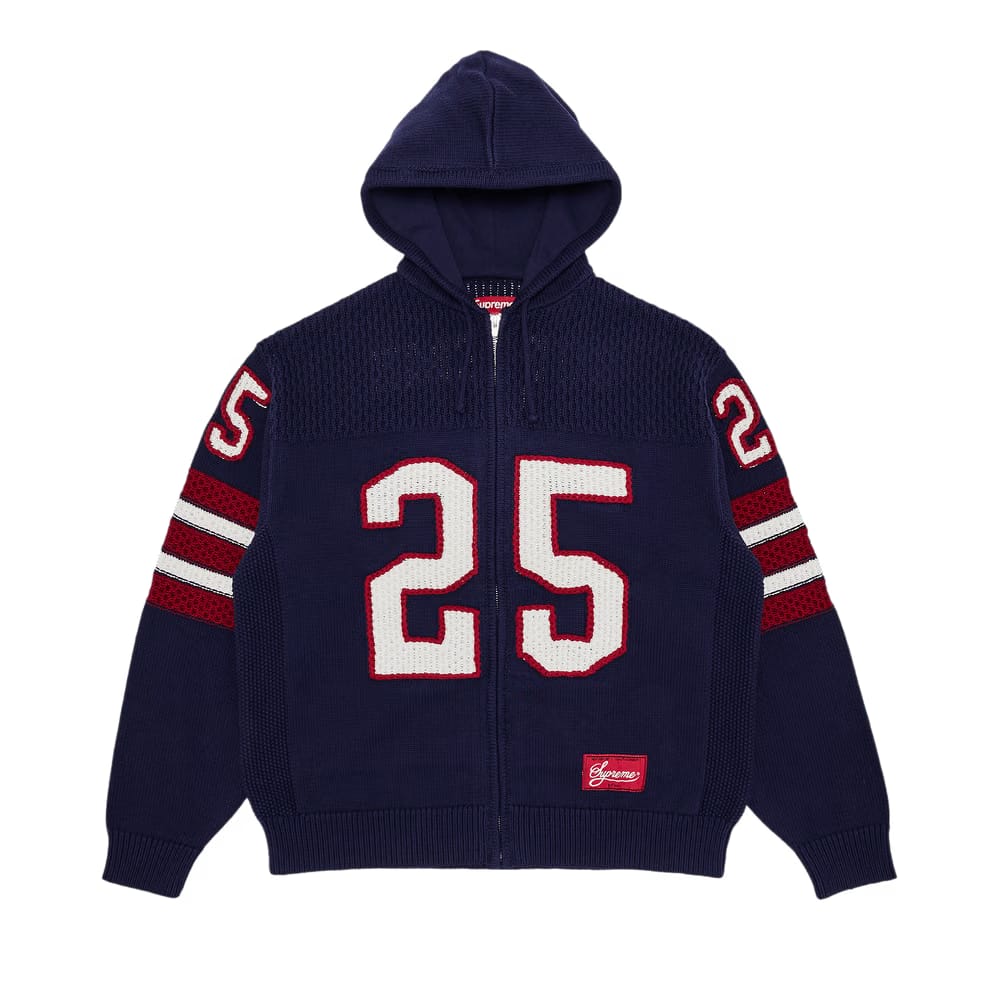 Supreme Sport Zip Up Hooded Sweater Navy