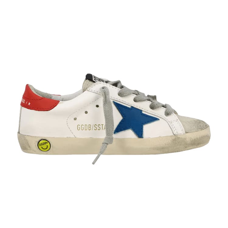 Golden Goose Superstar Kids White Blue Red
