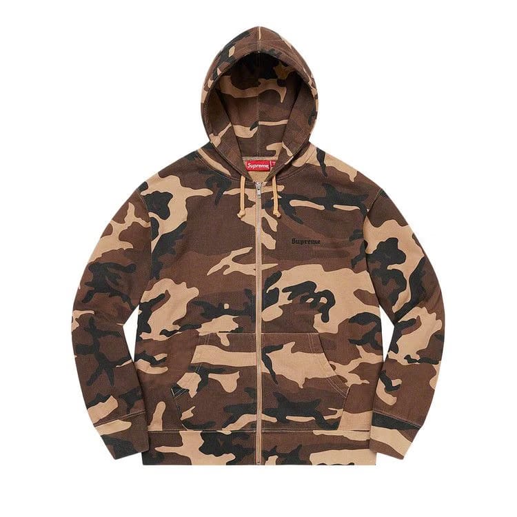 Supreme Lakshmi Zip Up Hoodie Brown Camo