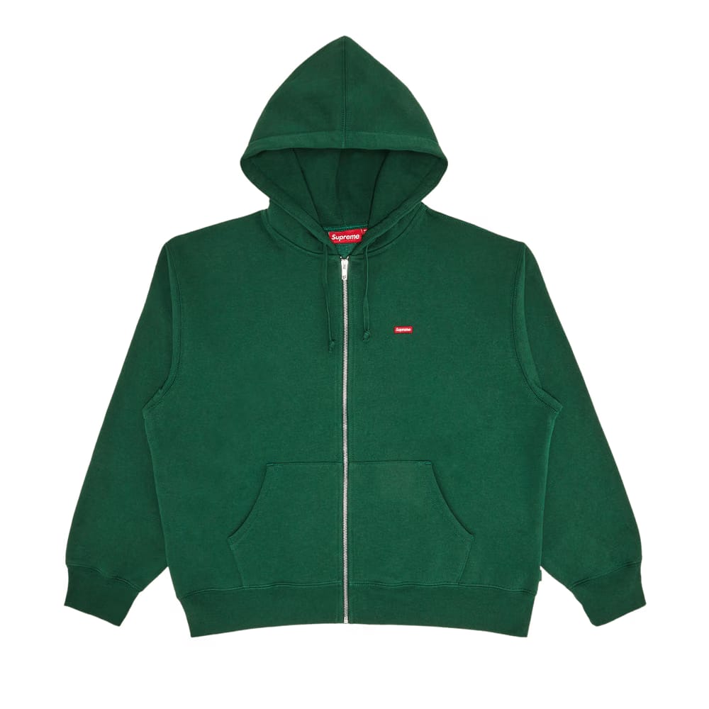 Supreme Small Box Zip Up Hoodie Pine
