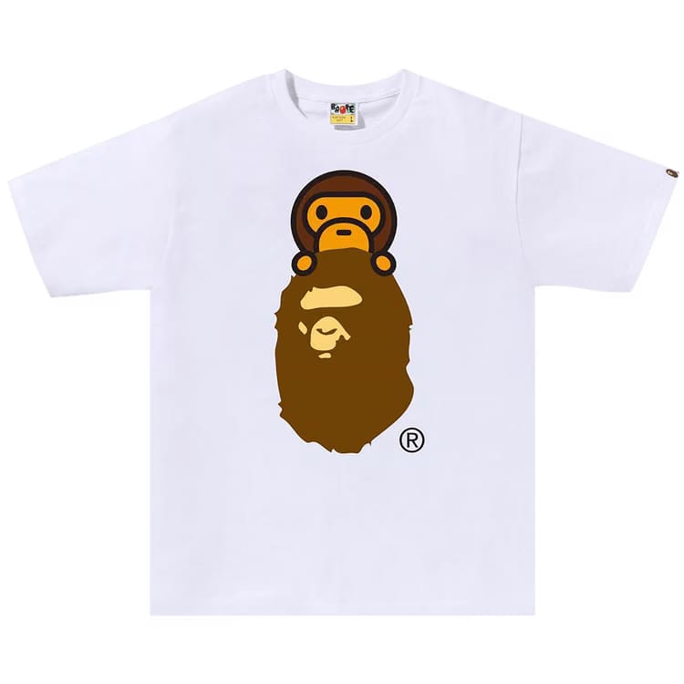 BAPE Milo On Ape Head T-Shirt White