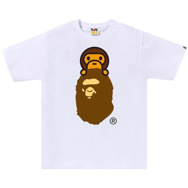 BAPE Milo On Ape Head T-Shirt White