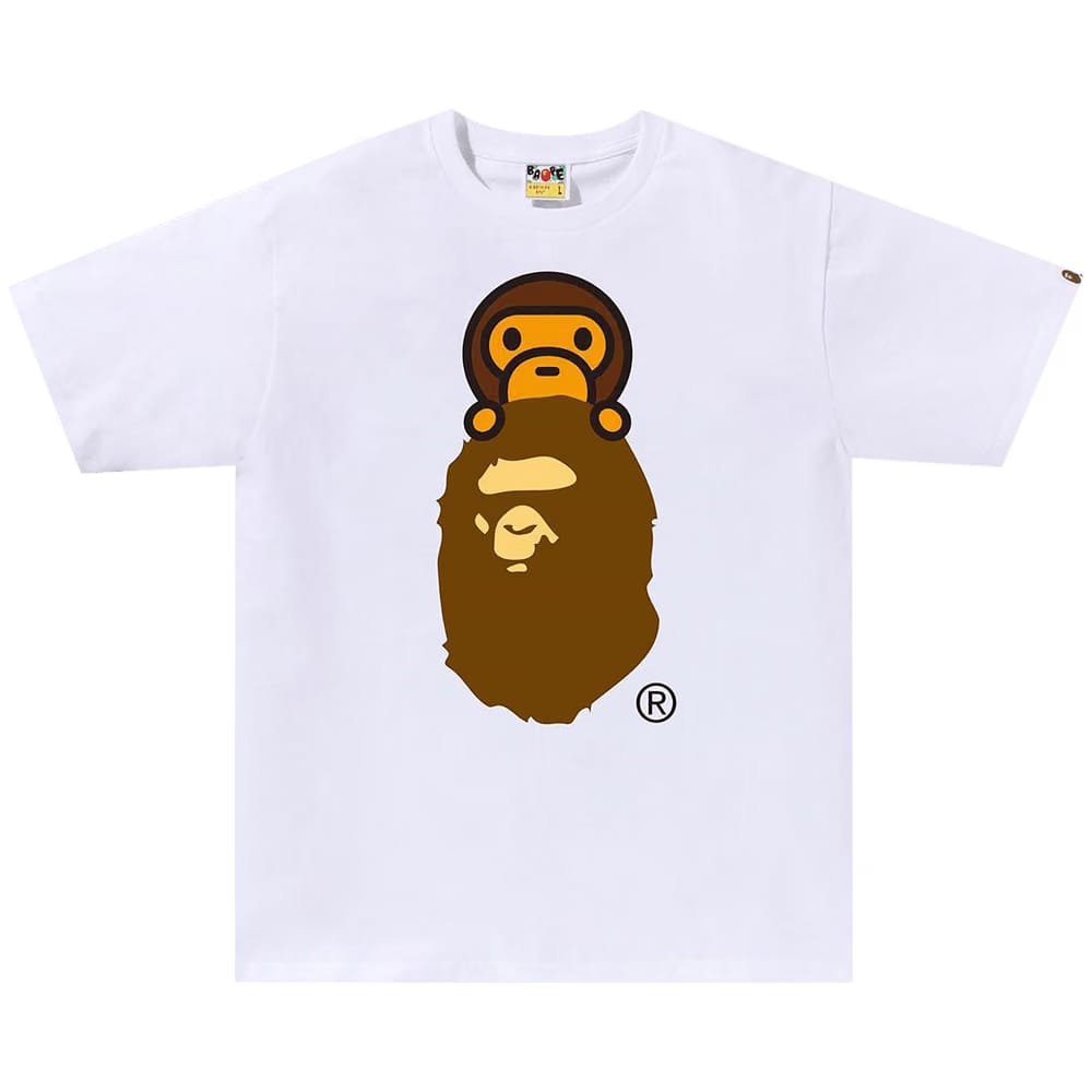 BAPE Milo On Ape Head T-Shirt White