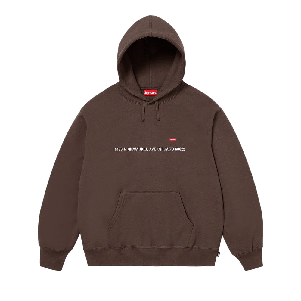 Supreme Shop Small Box Hoodie - Chicago Dark Brown