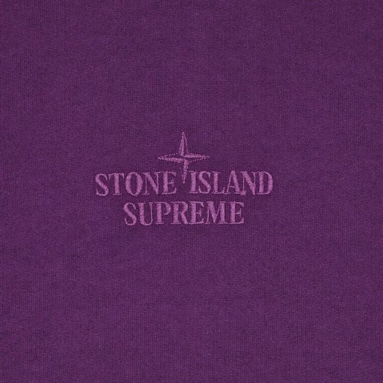 Supreme x Stone Island Stripe Hoodie Purple
