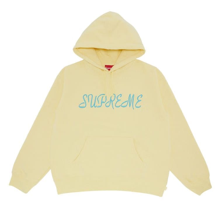 Supreme Script Hoodie Light Yellow