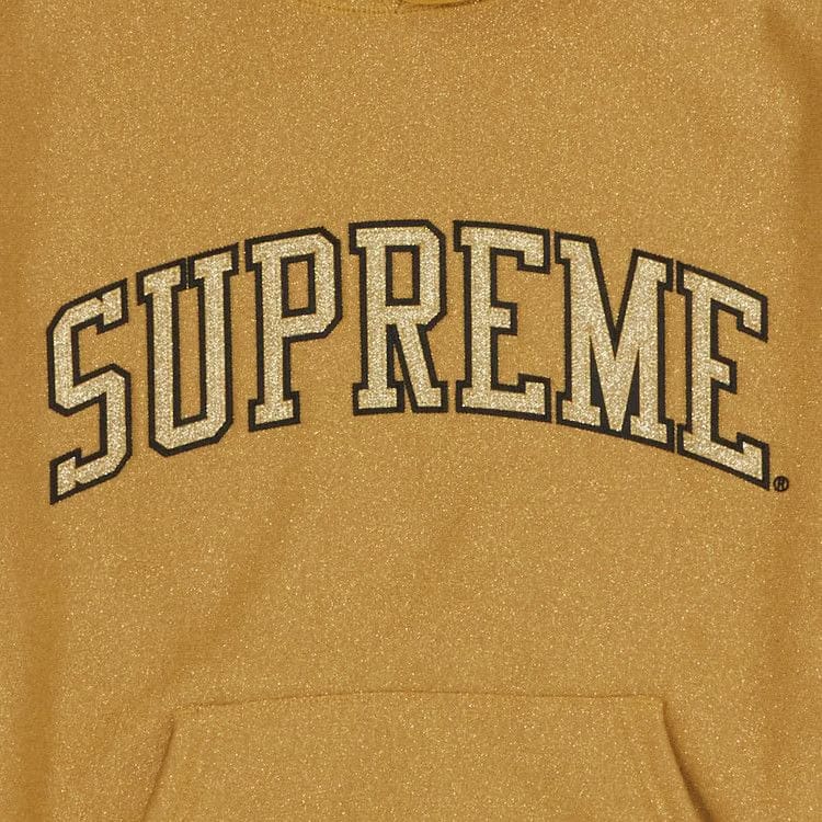 Supreme Glitter Arc Hoodie Gold