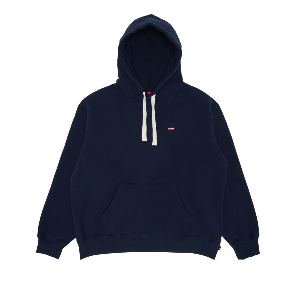 Supreme Small Box Drawcord Hoodie Navy