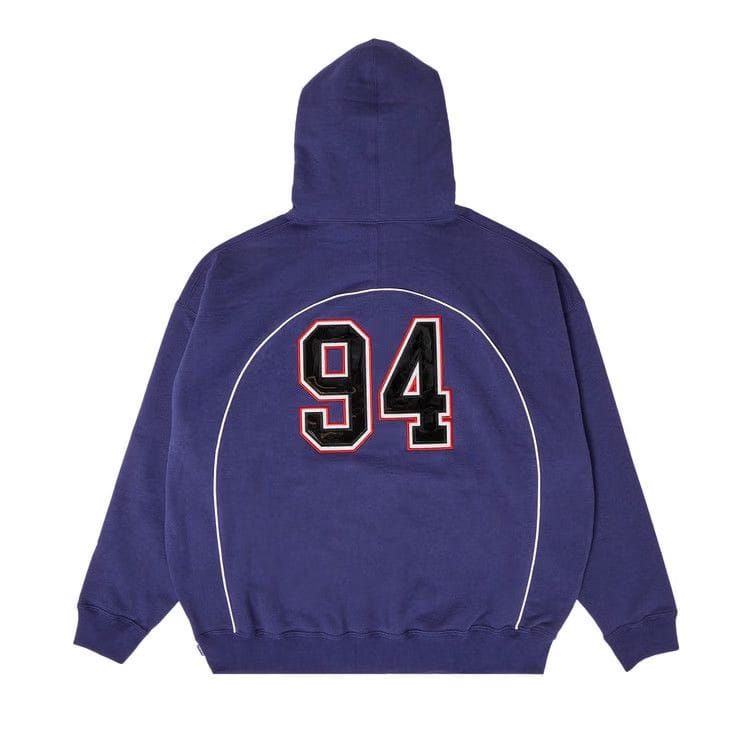 Supreme Boxy Piping Arc Hoodie Washed Navy