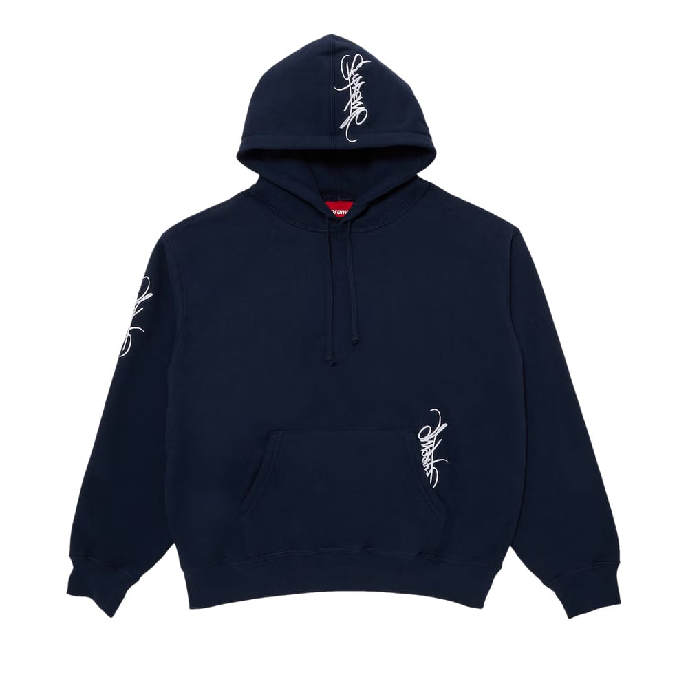 Supreme Tag Hoodie Navy