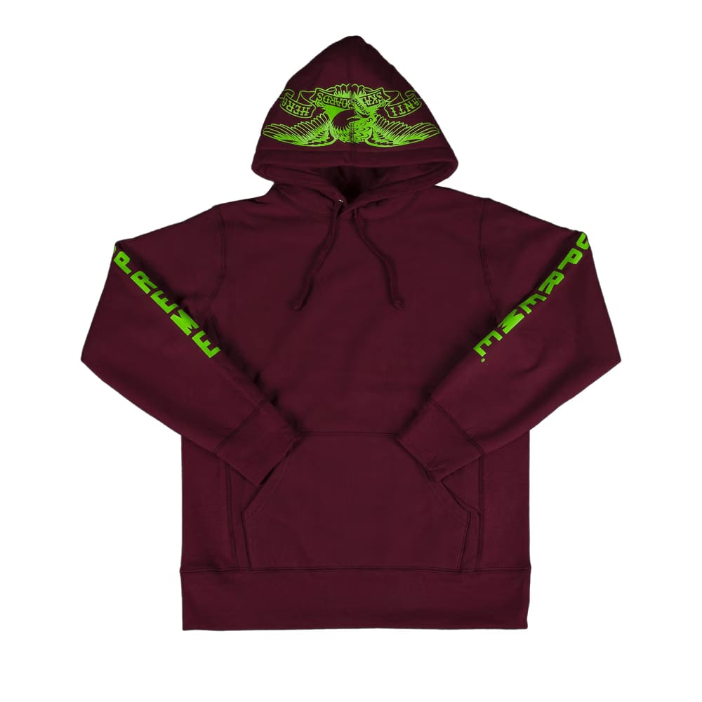 Supreme Anti Hero Hoodie Burgundy
