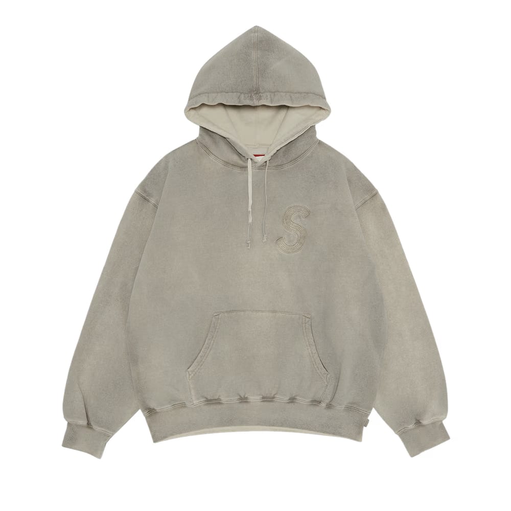 Supreme Overdyed S Logo Hoodie Natural