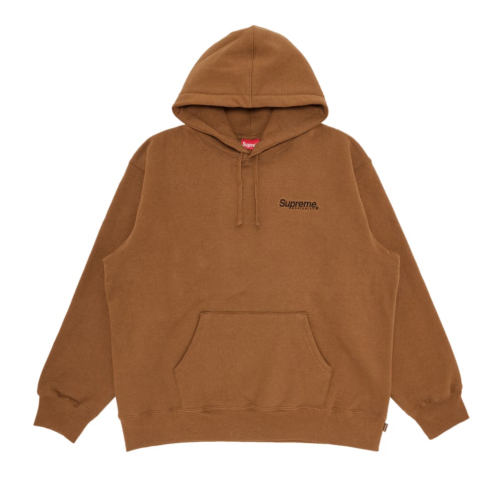 Supreme Worldwide Hoodie Olive Brown