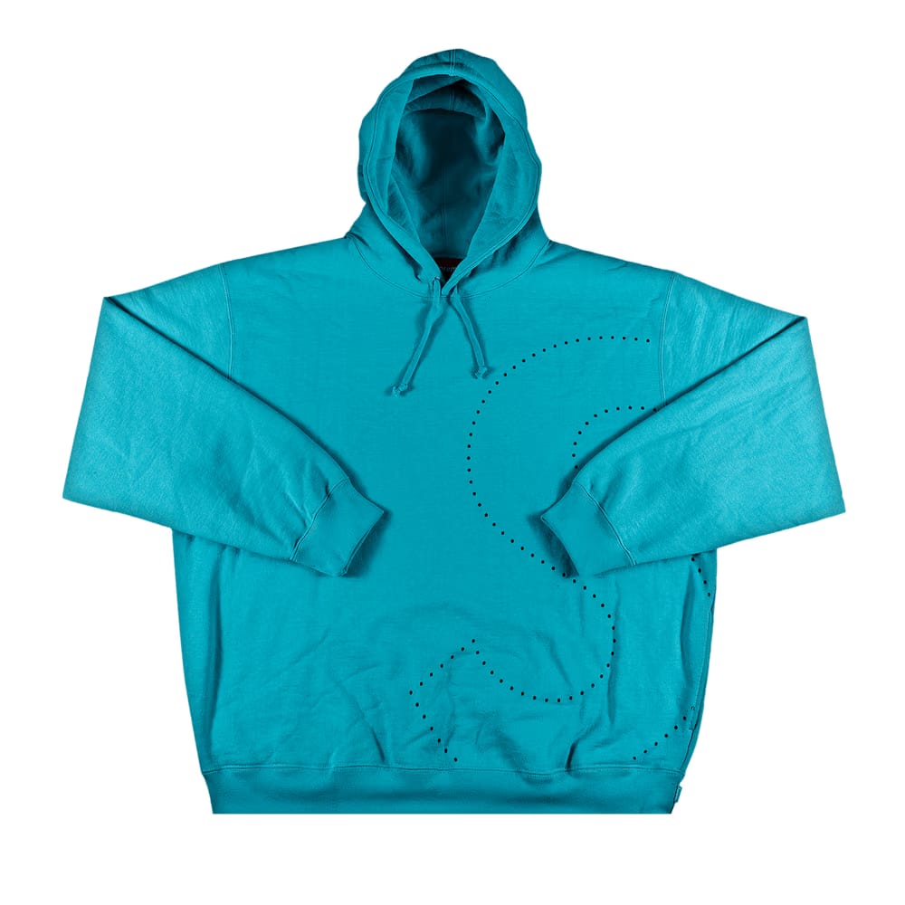 Supreme Laser Cut S Logo Hoodie Cyan