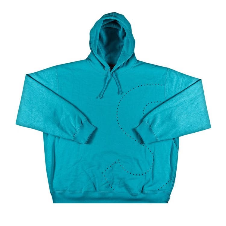 Supreme Laser Cut S Logo Hoodie Cyan