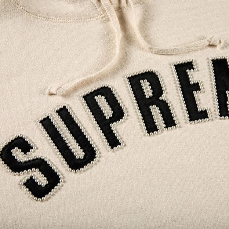 Supreme Pearl Logo Hoodie Natural