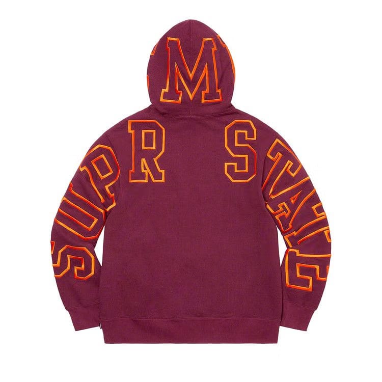 Supreme State Hoodie Burgundy