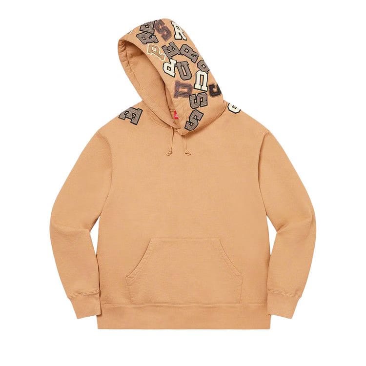 Supreme Scattered Appliqué Hoodie Dark Tan
