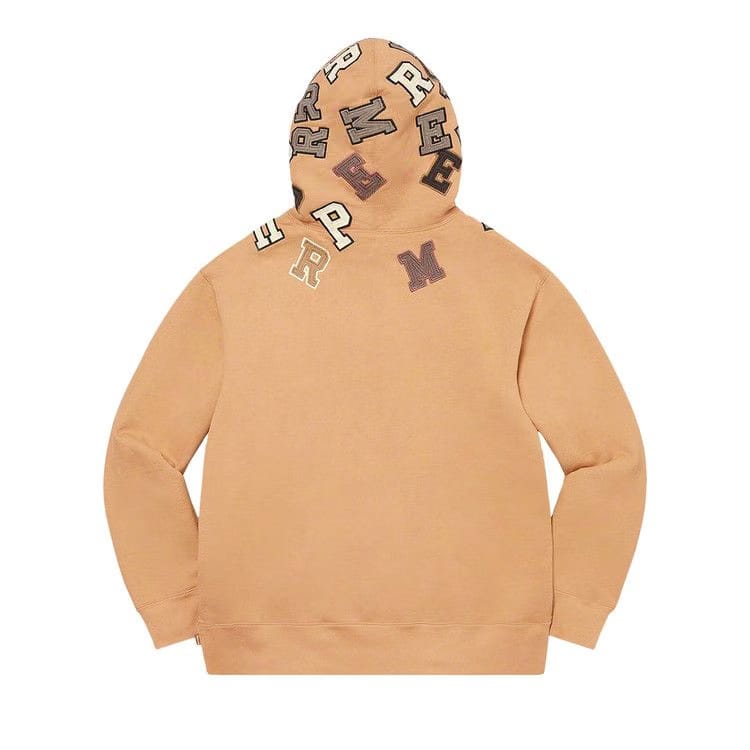 Supreme Scattered Appliqué Hoodie Dark Tan