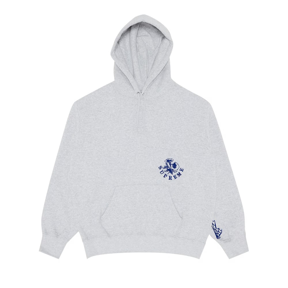 Supreme Wild Embroidered Hoodie Ash Grey