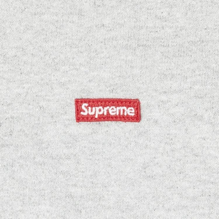 Supreme Small Box Drawcord Zip Up Hoodie Heather Grey
