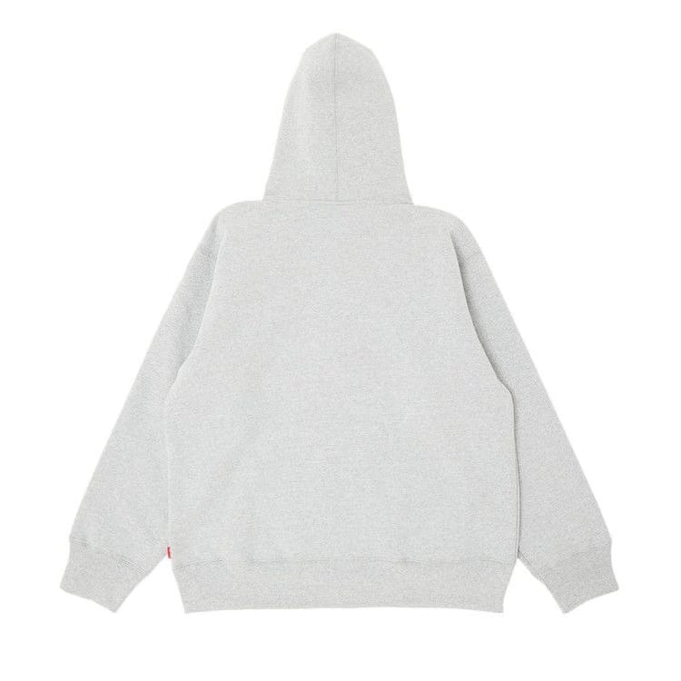 Supreme Small Box Drawcord Zip Up Hoodie Heather Grey