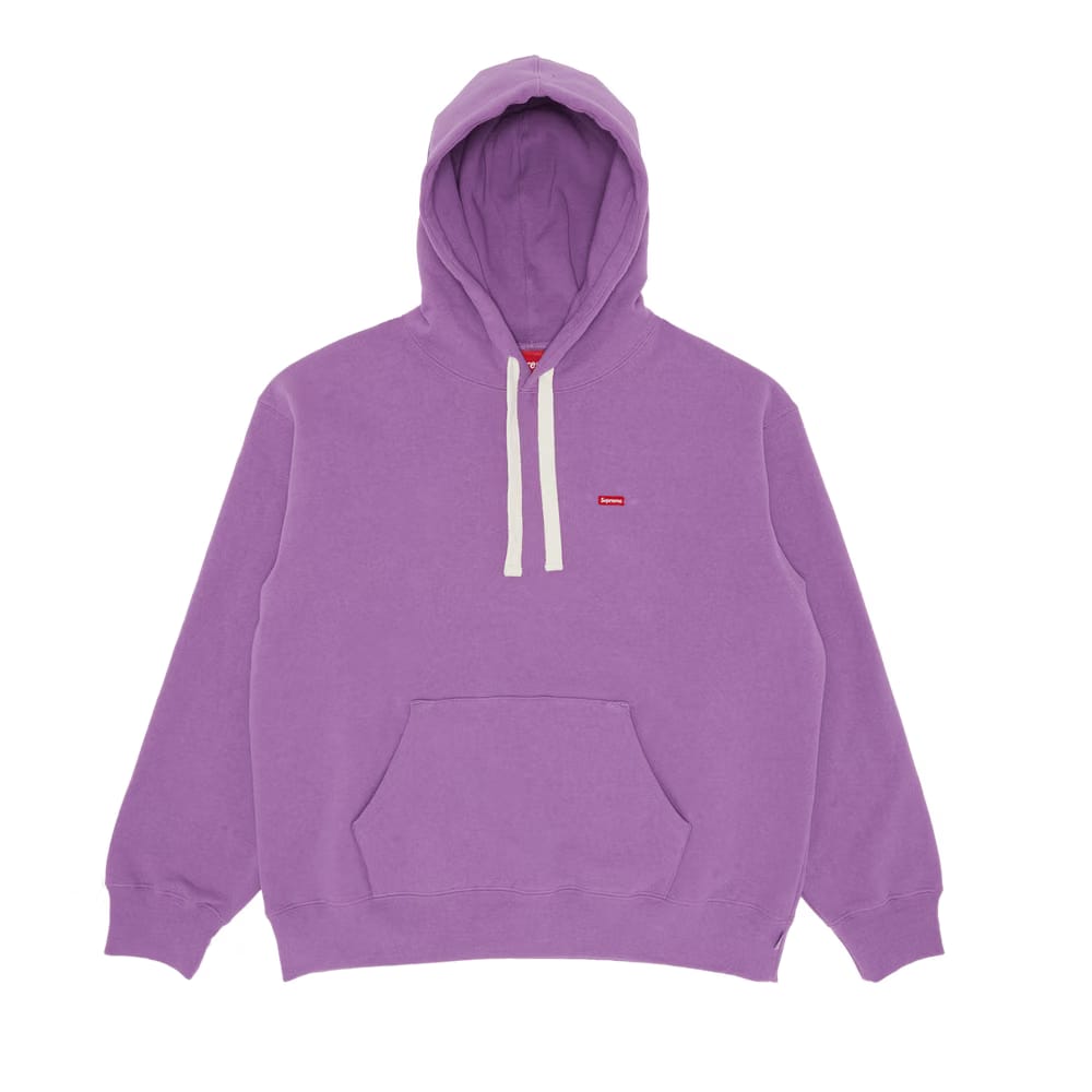 Supreme Small Box Drawcord Hoodie Purple