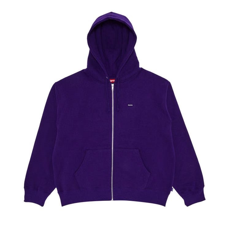 Supreme Small Box Zip Up Hoodie Purple
