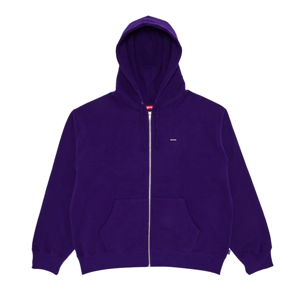 Supreme Small Box Zip Up Hoodie Purple